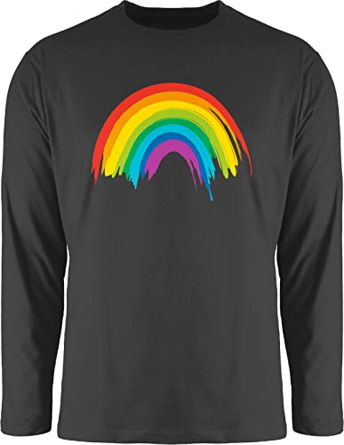 Langarmshirt Herren Langarm Shirt - Kleidung Pride Flag - Regenbogen LGBT & LGBTQ - 3XL - Schwarz - Outfit CSD Rainbow Lesbian Christopher Street Day lqbtq Gay lgbtqia Queer Month von Shirtracer