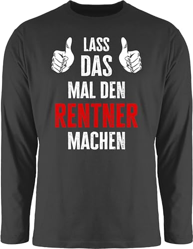 Langarmshirt Herren Langarm Shirt - Rente - Lass das mal den Rentner Machen - M - Schwarz - renteneintritt Geschenk Ruhestand Rentner+Geschenk Renter männer abschiedsgeschenk Kollege Mann von Shirtracer