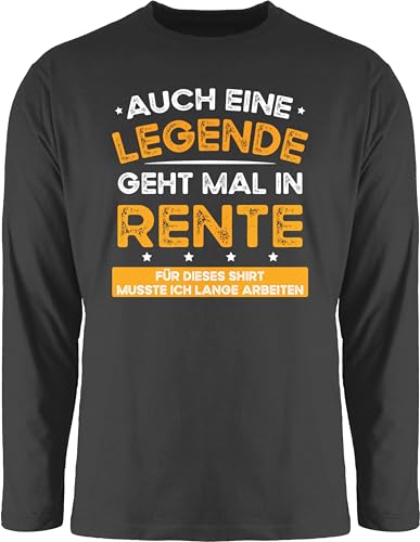 Langarmshirt Herren Langarm Shirt - Rentner - Auch eine Legende geht mal in Rente - 3XL - Schwarz - renteneintritt Geschenk Ruhestand echte Tshirt Rentner+Geschenk Renter männer Abschied kollegen von Shirtracer