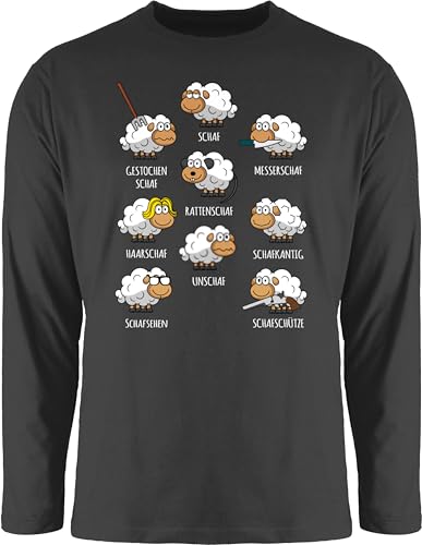 Langarmshirt Herren Langarm Shirt - Schafe Schäfchen Schäfer Schaf Sheep Schafbauer Lustig Witzig - XXL - Schwarz - Tiere schafen unschaf Tshirt mit gestochen Longsleeve Motiv Langarmshirt Herren Langarm Shirt - Schafe Schäfchen Schäfer Schaf Sheep Schafbauer Lustig Witzig - XXL - Schwarz - Tiere schafen unschaf Tshirt mit gestochen Longsleeve Motiv von Shirtracer