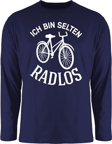 Langarmshirt Herren Langarm Shirt - Radsport - Ich Bin selten Radlos - XXL - Navy Blau - rennrad Rad Shirts Fahrrad Tshirt Radfahrer t-Shirt Fahrradfahrer fahrradliebhaber radel Radfahren Geschenke von Shirtracer