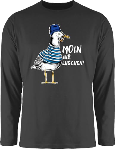Langarmshirt Herren Langarm Shirt - Sprüche Statement - Moin Ihr Spacken mit Leuchtturm - weiß - XL - Schwarz - Statements Moin,Moin Tshirt sprüchen Aufschrift Spruch Langarmshirt Herren Langarm Shirt - Sprüche Statement - Moin Ihr Spacken mit Leuchtturm - weiß - XL - Schwarz - Statements Moin,Moin Tshirt sprüchen Aufschrift Spruch von Shirtracer