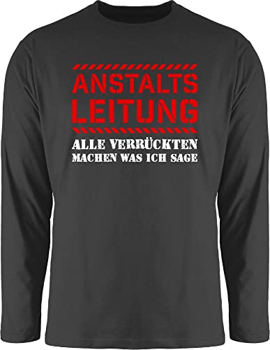 Langarmshirt Herren Langarm Shirt - Sprüche Statement mit Spruch - Anstaltsleitung alle Machen was ich sage - M - Schwarz - t sprueche Tshirt t-Shirts sprüchen Longsleeve lustige spruechen Shirts Langarmshirt Herren Langarm Shirt - Sprüche Statement mit Spruch - Anstaltsleitung alle Machen was ich sage - M - Schwarz - t sprueche Tshirt t-Shirts sprüchen Longsleeve lustige spruechen Shirts von Shirtracer