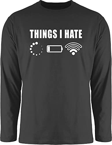 Langarmshirt Herren Langarm Shirt - Sprüche Statement mit Spruch - Things I Hate weiß - XL - Schwarz - t sprueche Tshirt t-Shirts sprüchen Longsleeve lustige spruechen Shirts Mann sprüche, Langarmshirt Herren Langarm Shirt - Sprüche Statement mit Spruch - Things I Hate weiß - XL - Schwarz - t sprueche Tshirt t-Shirts sprüchen Longsleeve lustige spruechen Shirts Mann sprüche, von Shirtracer