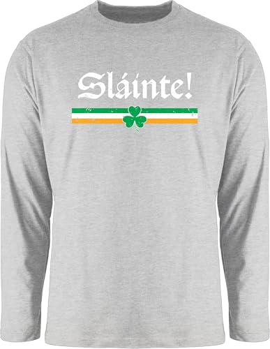 Langarmshirt Herren Langarm Shirt - St. Patricks Day - Slàinte Irish - Prost Auf Dein Wohl - 3XL - Grau meliert - Clothes Sankt Slainte Patrick Pub Paddys st Patrick's st.Patricks irische Ireland Langarmshirt Herren Langarm Shirt - St. Patricks Day - Slàinte Irish - Prost Auf Dein Wohl - 3XL - Grau meliert - Clothes Sankt Slainte Patrick Pub Paddys st Patrick's st.Patricks irische Ireland von Shirtracer