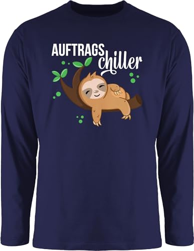 Langarmshirt Herren Langarm Shirt - Tiere Meerschweinchen Hase & Co. - Auftragschiller mit Faultier weiß - 3XL - Navy Blau - tiermotiv Tshirt Animal Shirts tiermotive Tier Tieren Giraffe Motiv Langarmshirt Herren Langarm Shirt - Tiere Meerschweinchen Hase & Co. - Auftragschiller mit Faultier weiß - 3XL - Navy Blau - tiermotiv Tshirt Animal Shirts tiermotive Tier Tieren Giraffe Motiv von Shirtracer