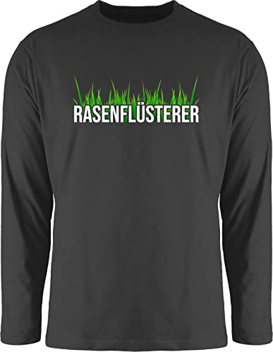 Langarmshirt Herren Langarm Shirt - lustige Hausmeister Geschenke - Rasenflüsterer - XL - Schwarz - Hobby gärtner Tshirt gärtnern von Shirtracer