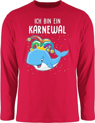 Langarmshirt Herren Langarm Shirt - & - Karnewal Kostüm Fasching I Karneval I Fastnacht I Ich Bin EIN Karnewal - XXL - Rot - Faschings Oberteile Karnevals Oberteil faschingsshirt fassenacht Shirts von Shirtracer