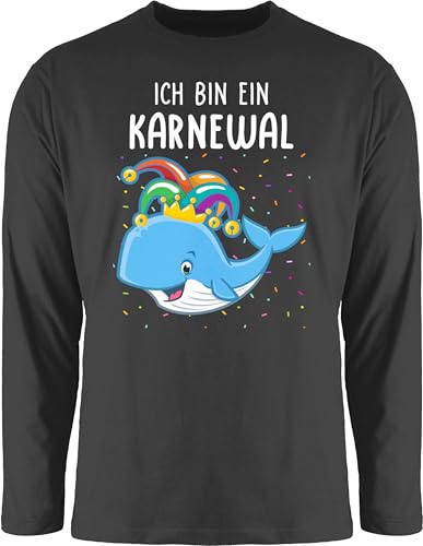 Langarmshirt Herren Langarm Shirt - & - Karnewal Kostüm Fasching I Karneval I Fastnacht I Ich Bin EIN Karnewal - XXL - Schwarz - Faschings Oberteile Karnevals Oberteil faschingsshirt fassenacht von Shirtracer