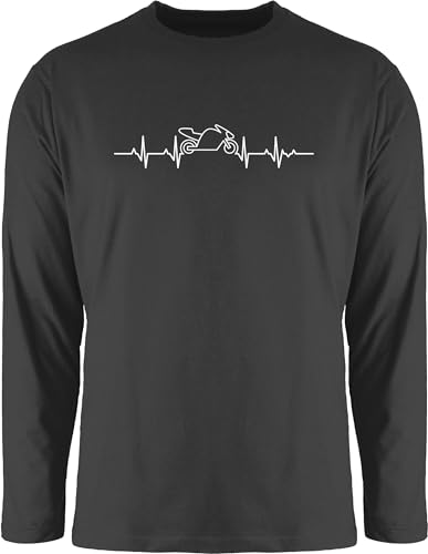 Langarmshirt Herren Langarm Shirt - Biker - Herzschlag Motorrad - Motorbike - 3XL - Schwarz - Motorrad-Langarmshirt Motorcycle Long Sleeve Bike mottorad Tshirt Longsleeve t-Shirt motorad Shirts mit Langarmshirt Herren Langarm Shirt - Biker - Herzschlag Motorrad - Motorbike - 3XL - Schwarz - Motorrad-Langarmshirt Motorcycle Long Sleeve Bike mottorad Tshirt Longsleeve t-Shirt motorad Shirts mit von Shirtracer