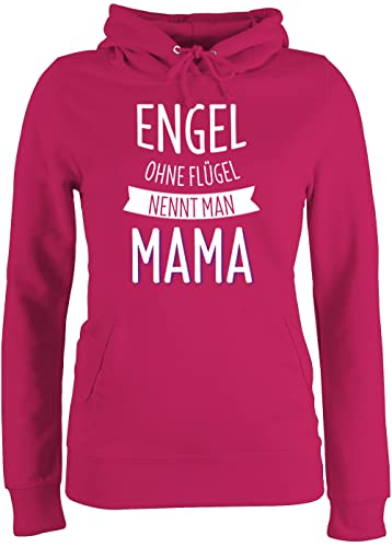 Pullover Damen Hoodie Frauen - Engel ohne Flügel nennt Man Mama - XL - Fuchsia - Hoodies für schöne Geschenke Pulli 2024 Kapuzenpulli Hoody mit Kapuze Plovers Kapuzenpullover Kapuzen hoddis von Shirtracer