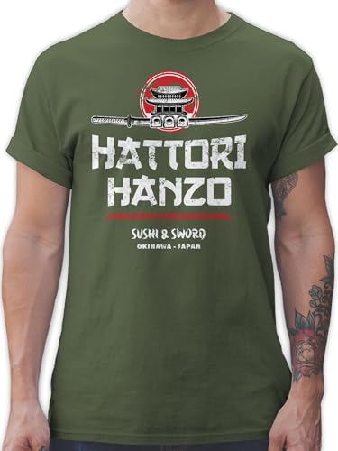 T-Shirt Herren - Nerd Geschenke - Hattori Hanzo Sushi & Sword Vintage - XXL - Army Grün - geekshirt zocker Tshirt nerdige Shirts zocken Shirt Gaming-Shirt Gamer t-Shirts Geschenk Geek für männer T-Shirt Herren - Nerd Geschenke - Hattori Hanzo Sushi & Sword Vintage - XXL - Army Grün - geekshirt zocker Tshirt nerdige Shirts zocken Shirt Gaming-Shirt Gamer t-Shirts Geschenk Geek für männer von Shirtracer