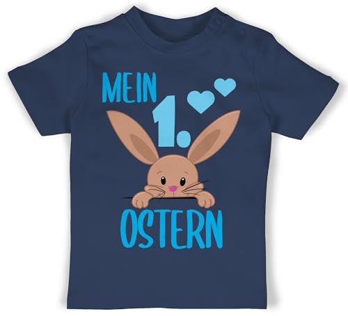 Baby T-Shirt Mädchen Jungen - Ostergeschenke - Mein 1. Ostern Hase I Mein erstes Ostern I Easter - 12/18 Monate - Navy Blau - 1.Ostern Shirt Oster Babykleidung ostermotiv 1 Tshirt Hasen-t-Shirt von Shirtracer