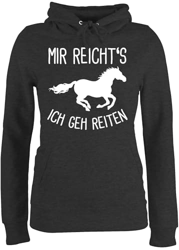 Pullover Damen Hoodie Frauen - Mir reichts ich GEH Reiten I Geschenk Pferde I Pferdemädchen I Pferdeliebhaber - XS - Anthrazit meliert - Geschenke für Pferdefreunde reitoberteil sprüche Pferd Pullover Damen Hoodie Frauen - Mir reichts ich GEH Reiten I Geschenk Pferde I Pferdemädchen I Pferdeliebhaber - XS - Anthrazit meliert - Geschenke für Pferdefreunde reitoberteil sprüche Pferd von Shirtracer