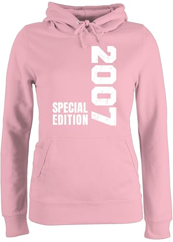 Pullover Damen Hoodie Frauen - 18. Geburtstag - Special Edition 2007 - XL - Hellrosa - Pulli für 18 jährige mädchen volljährig 2005 Hoodies 18ten 2004 Hoddies/pullies zum 18.Geburtstag von Shirtracer