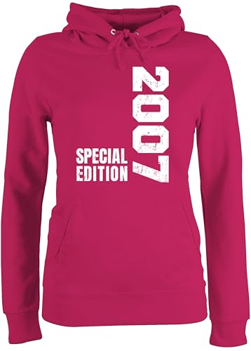 Pullover Damen Hoodie Frauen - 18. Geburtstag - Special Edition 2007 - XS - Fuchsia - Pulli für 18 jährige mädchen volljährig 2005 Hoodies 18ten 2004 Hoddies/pullies zum 18.Geburtstag von Shirtracer