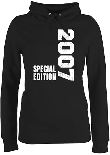 Pullover Damen Hoodie Frauen - 18. Geburtstag - Special Edition 2007 - L - Schwarz - Pulli für 18 jährige mädchen volljährig 2005 Hoodies 18ten 2004 Hoddies/pullies zum 18.Geburtstag von Shirtracer