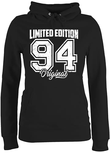 Pullover Damen Hoodie Frauen - 30. Geburtstag - Limited Edition 1994 Original Weiß Vintage Dreißigster - M - Schwarz - lustige Geschenk 30 Jahre 1993 zum 30ste dreissig 30iger Party 30th Birthday von Shirtracer