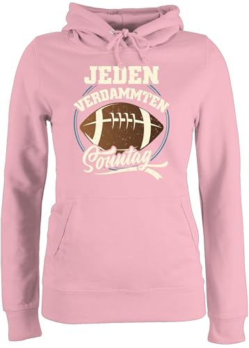 Pullover Damen Hoodie Frauen - American Football Deko Superbowl Party - Jeden verdammten Sonntag - Vintage - beige - XL - Hellrosa - footballfans footballspieler Geschenke für Fans Pullover Damen Hoodie Frauen - American Football Deko Superbowl Party - Jeden verdammten Sonntag - Vintage - beige - XL - Hellrosa - footballfans footballspieler Geschenke für Fans von Shirtracer