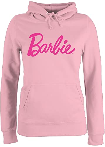 Pullover Damen Hoodie Frauen - Barbie Logo Schriftzug - XL - Hellrosa von Shirtracer