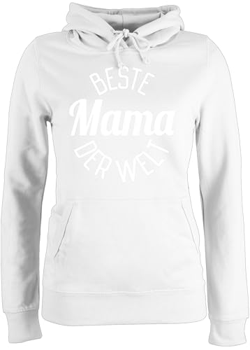 Pullover Damen Hoodie Frauen - Beste Mama der Welt - Muttertag - XL - Grau meliert - muttertagsgeschenk mutterzagsgeschenke Mum super Pulli muttertasgsgeschenke mütter Text Hoodies von Shirtracer
