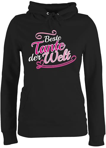 Pullover Damen Hoodie Frauen - Beste Tante der Welt - M - Schwarz - tanten Geschenke Aunt Best Auntie Fun-Kapuzenpullover für Tante. lieblings Hoody Geschenk Aunts ist die Pulli Fuer Meine hoddys von Shirtracer