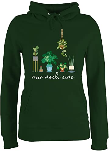 Pullover Damen Hoodie Frauen - Blumen & - Nur noch eine Verschiedene Pflanzen weiß - XS - Dunkelgrün - Pflanze Kadin kiyafetleri Plant hodys Plants Blume Flowers pflanzenliebhaber Braut von Shirtracer