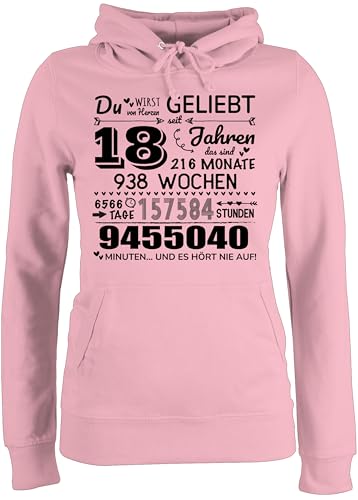 Pullover Damen Hoodie Frauen - Endlich 18 - Du wirst von Herzen geliebt | 18. Geburtstag | Besondere Geburtstagsgeschenke für die Volljährigkeit | 18ter Geschenke für Jungen und Mädchen - XL Pullover Damen Hoodie Frauen - Endlich 18 - Du wirst von Herzen geliebt | 18. Geburtstag | Besondere Geburtstagsgeschenke für die Volljährigkeit | 18ter Geschenke für Jungen und Mädchen - XL von Shirtracer