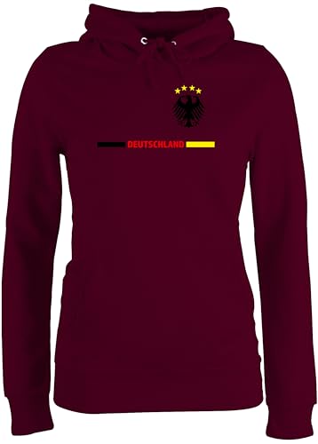 Pullover Damen Hoodie Frauen - Fußball EM WM - Deutschland Trikot Wappen mit Adler | Deutsches Fan-Motiv | Germany mit Stolz - XXL - Burgundrot - Europameisterschaft 2024 Fussball fu Ball Pullover Damen Hoodie Frauen - Fußball EM WM - Deutschland Trikot Wappen mit Adler | Deutsches Fan-Motiv | Germany mit Stolz - XXL - Burgundrot - Europameisterschaft 2024 Fussball fu Ball von Shirtracer