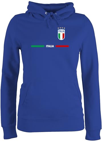 Pullover Damen Hoodie Frauen - Fußball EM WM - Italien Trikot Wappen | Italia mit Stolz | Italienisches Fan-Motiv - M - Royalblau - Europameisterschaft Italy Damenpullover Fussball Italian Pulli Pullover Damen Hoodie Frauen - Fußball EM WM - Italien Trikot Wappen | Italia mit Stolz | Italienisches Fan-Motiv - M - Royalblau - Europameisterschaft Italy Damenpullover Fussball Italian Pulli von Shirtracer