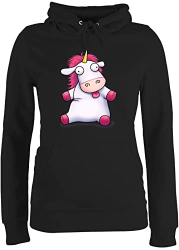 Pullover Damen Hoodie Frauen - Geschenk Unicorn - Süßes, Flauschiges Einhorn - M - Schwarz - Pulli sprüche Unicorns Kapuzenpullover einhörner Hoodies Motiv pullis Spruch hudis Spass Hoody Pullover Damen Hoodie Frauen - Geschenk Unicorn - Süßes, Flauschiges Einhorn - M - Schwarz - Pulli sprüche Unicorns Kapuzenpullover einhörner Hoodies Motiv pullis Spruch hudis Spass Hoody von Shirtracer
