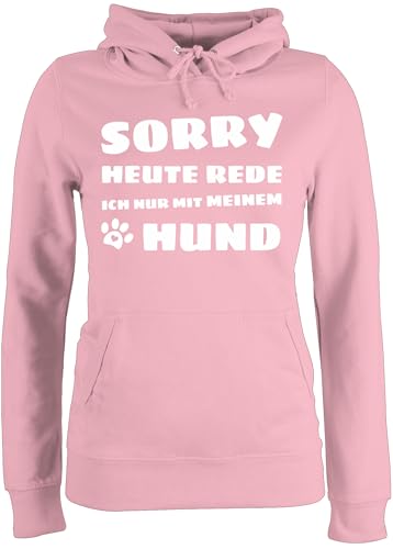 Pullover Damen Hoodie Frauen - Geschenk für Hundebesitzer - Ich rede Heute nur mit Meinem Hund - XS - Hellrosa - Pfoten hundepullover hundefan Fun-Kapuzenpullover Drauf lustige sprüche Hundefans Pullover Damen Hoodie Frauen - Geschenk für Hundebesitzer - Ich rede Heute nur mit Meinem Hund - XS - Hellrosa - Pfoten hundepullover hundefan Fun-Kapuzenpullover Drauf lustige sprüche Hundefans von Shirtracer