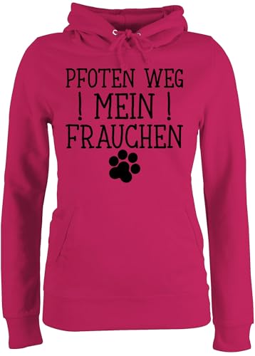 Pullover Damen Hoodie Frauen - Geschenk für Hundebesitzer - Pfoten Weg - Mein Frauchen - schwarz - XS - Fuchsia - hundepullover hundefan hundepfoten Pullover, winterpulli Hund Hundefans Pulli Pullover Damen Hoodie Frauen - Geschenk für Hundebesitzer - Pfoten Weg - Mein Frauchen - schwarz - XS - Fuchsia - hundepullover hundefan hundepfoten Pullover, winterpulli Hund Hundefans Pulli von Shirtracer