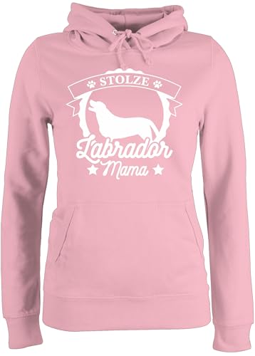 Pullover Damen Hoodie Frauen - Geschenk für Hundebesitzer - Stolze Labrador Mama - L - Hellrosa - Pulli hundepullover hundefan lanrador hoddys winterpulli Hund Hundefans hundemama Hoodies von Shirtracer