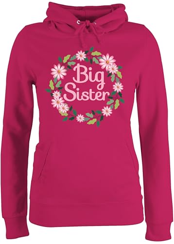 Pullover Damen Hoodie Frauen - Große Schwester - Big Sister mit Blumenkranz - XS - Fuchsia - Schwestern Grosse Geschenkideen+für+Geschwister eine Geschenk 2023 Geschenke Groesse großes für Pullover Damen Hoodie Frauen - Große Schwester - Big Sister mit Blumenkranz - XS - Fuchsia - Schwestern Grosse Geschenkideen+für+Geschwister eine Geschenk 2023 Geschenke Groesse großes für von Shirtracer