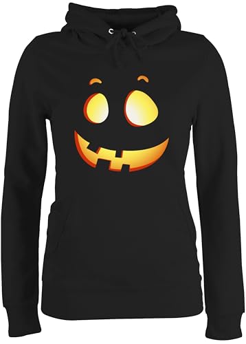 Pullover Damen Hoodie Frauen - Halloween - Kürbis Gesicht Geistergesicht Kürbisgesichte - XS - Schwarz - Haloween Outfits Geist Pulli Hoodies halowen Pumpkin Langarm Herbst Helloween Pullover Damen Hoodie Frauen - Halloween - Kürbis Gesicht Geistergesicht Kürbisgesichte - XS - Schwarz - Haloween Outfits Geist Pulli Hoodies halowen Pumpkin Langarm Herbst Helloween von Shirtracer