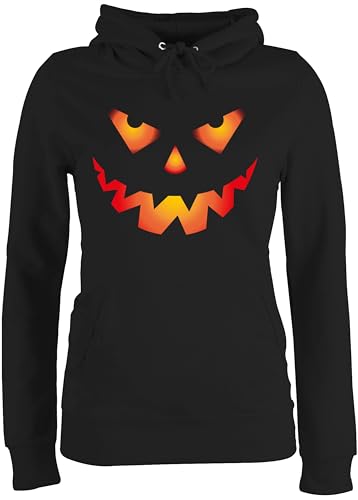 Pullover Damen Hoodie Frauen - Halloween Kürbis Gesicht Gruseliger Kürbisgesicht Gruselig Böse - XS - Schwarz - Haloween Outfits kürbisgesichter Hoodies Herbst halowen Helloween hellowee Pullover Damen Hoodie Frauen - Halloween Kürbis Gesicht Gruseliger Kürbisgesicht Gruselig Böse - XS - Schwarz - Haloween Outfits kürbisgesichter Hoodies Herbst halowen Helloween hellowee von Shirtracer