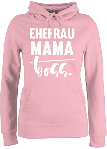 Pullover Damen Hoodie Frauen - Ich Bin eine tätowierte Mama - L - Hellrosa - mom Mutter tattoowierte hoddis muttertags Anker Kapuzenpulli muttertagsgeschenke Tattoo Hoodies Mum tattoowiert von Shirtracer