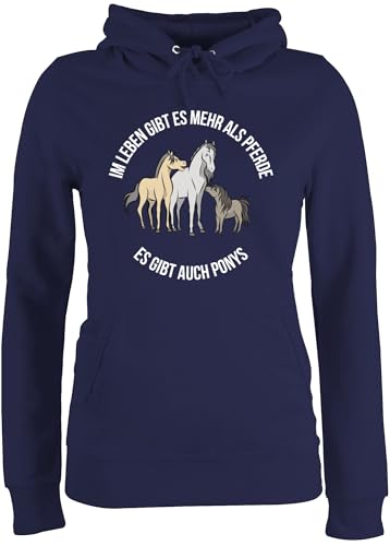 Pullover Damen Hoodie Frauen - Im Leben gibt es mehr als Pferde - XS - Navy Blau - pferdepullover reitoberteil pferdeliebhaber Pony Hoody reiterzubehör pferdepulloverdamen sprüche Pferd Kapuze Pullover Damen Hoodie Frauen - Im Leben gibt es mehr als Pferde - XS - Navy Blau - pferdepullover reitoberteil pferdeliebhaber Pony Hoody reiterzubehör pferdepulloverdamen sprüche Pferd Kapuze von Shirtracer