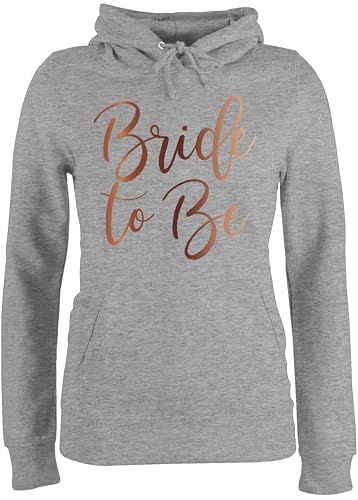 Pullover Damen Hoodie Frauen - JGA Junggesellenabschied - Bride to be - L - Grau meliert - Bachelorette Party jungesselnabschied junggesellinnenabschied jungesellinnenabschied jungesellenabschied von Shirtracer