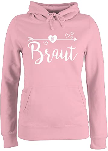 Pullover Damen Hoodie Frauen - JGA Junggesellenabschied - Die Braut - M - Hellrosa - Bachelorette Party jungesselnabschied junggesellinnenabschied jungesellinnenabschied jungesellenabschied von Shirtracer