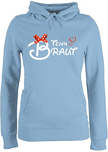 Pullover Damen Hoodie Frauen - JGA Junggesellenabschied - Team Braut - Schleife - XXL - Hellblau - Bachelorette Party Bridemaid jungesselnabschied Bridemaids junggesellinnenabschied von Shirtracer
