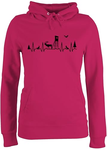 Pullover Damen Hoodie Frauen - Jäger Herzschlag Jagd EKG Linie Jagen I Jägergeschenk I Jagd Geschenk Jagdliebe Geschenke Jägerinnen Geschenke Jägerin - XL - Fuchsia - jagdmotiv für mit Pullover Damen Hoodie Frauen - Jäger Herzschlag Jagd EKG Linie Jagen I Jägergeschenk I Jagd Geschenk Jagdliebe Geschenke Jägerinnen Geschenke Jägerin - XL - Fuchsia - jagdmotiv für mit von Shirtracer