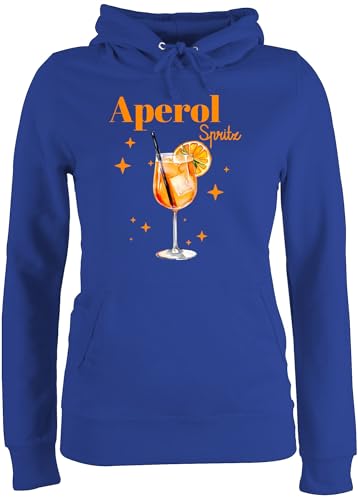 Pullover Damen Hoodie Frauen - Karneval & Fasching - Aperol Spritz Kostüm I Aperoli I Aperollin Freundin Spritztour - L - Royalblau - karnevalspullover Faschings Glas Hoodies karnevalspulli von Shirtracer