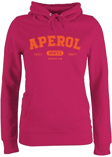 Pullover Damen Hoodie Frauen - Karneval & Fasching - Aperol Spritz - XL - Fuchsia - karnevalspullover witzige Faschings Hoody karneva Pulli weiberfasching Jeck carneval fassenacht strassenkarneval von Shirtracer