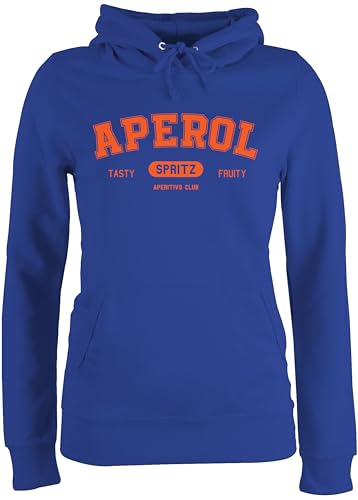 Pullover Damen Hoodie Frauen - Karneval & Fasching - Aperol Spritz Aperitivo Club I - XXL - Royalblau - karnevalspullover Faschings Pulli karnevalspulli Karnevals Langarm karnevalshoodie fassenacht von Shirtracer