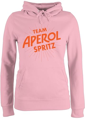 Pullover Damen Hoodie Frauen - Karneval & Fasching - Team Aperol Spritz JGA Mädelsabend Spritztour Aperol Geschenk - XL - Hellrosa - köln kölscher 2023 sprüche Karneval+Fasching Partner Jeck von Shirtracer