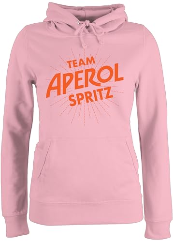 Pullover Damen Hoodie Frauen - Karneval & Fasching - Team Aperol Spritz JGA I Mädelsabend Spritztour Aperol Geschenk - XL - Hellrosa - karnevalspullover Faschings apperol Pulli karnevalspulli von Shirtracer