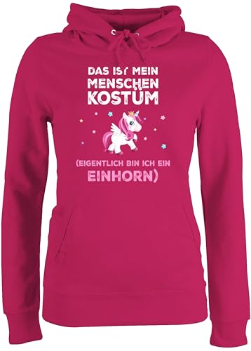 Pullover Damen Hoodie Frauen - Karneval & Fasching - Das ist Mein Menschen Kostüm eigentlich Bin ich EIN Einhorn süß I Fastnacht I Fasnacht I Fasnet - XS - Fuchsia - karnevalspullover Faschings Pullover Damen Hoodie Frauen - Karneval & Fasching - Das ist Mein Menschen Kostüm eigentlich Bin ich EIN Einhorn süß I Fastnacht I Fasnacht I Fasnet - XS - Fuchsia - karnevalspullover Faschings von Shirtracer
