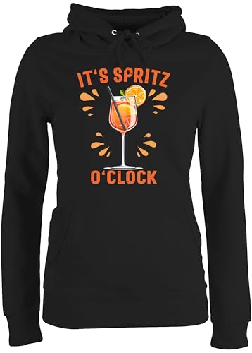 Pullover Damen Hoodie Frauen - Karneval & - Its Spritz o Clock I Lustiges Geschenk Aperol Spritz Kostüm Fasching Aperol Geschenkidee - M - Schwarz - karnevalspullover Faschings aparol von Shirtracer